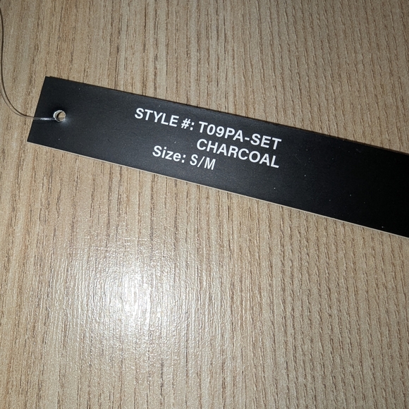 New Mix Dark Gray Textured Leggings Set - Picture 5 of 6